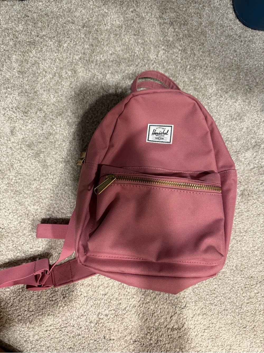 Herschel Supply Company Mini Backpack in Dusty Rose with Gold Zipper
